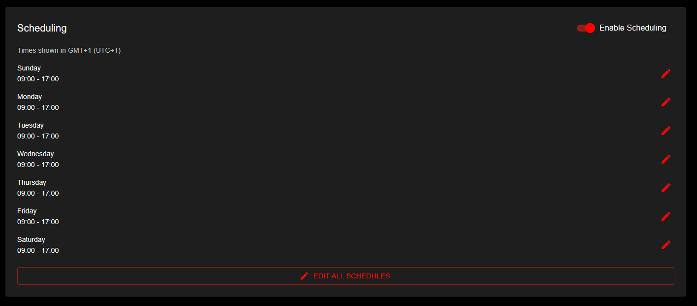 Scheduling Interface