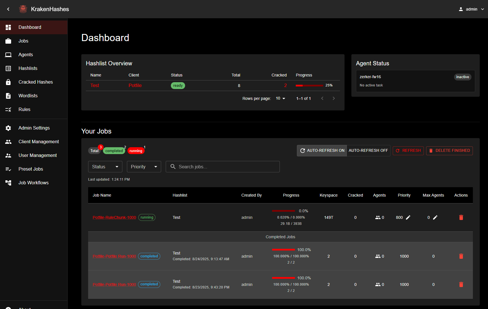 KrakenHashes Dashboard