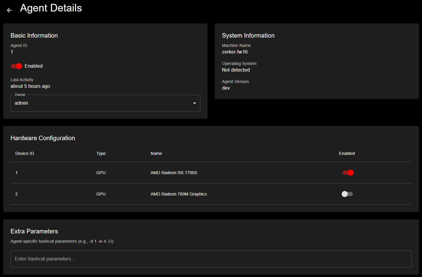 Agent Details